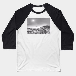 Wild Montana Skies  - Black And White Baseball T-Shirt